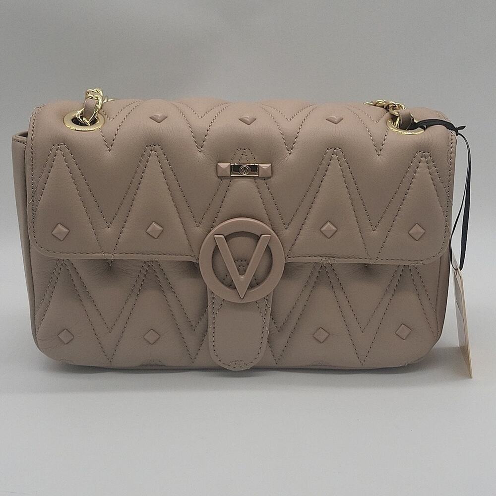 Valentino by Mario Valentino Antoinette Studs Dusty Pink Leather Bag NWT Italy - Picture 4 of 15
